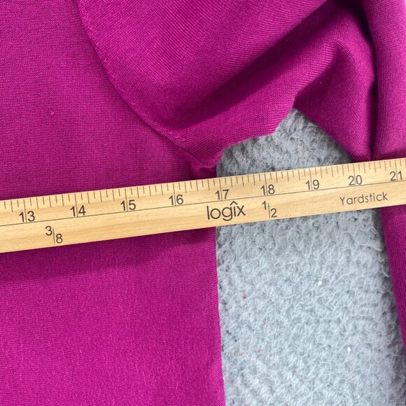 Chicos Sweater Womens 0 US Small Pink Bateau Neck Shirttail Hem Pullover Stretch - Picture 7 of 9